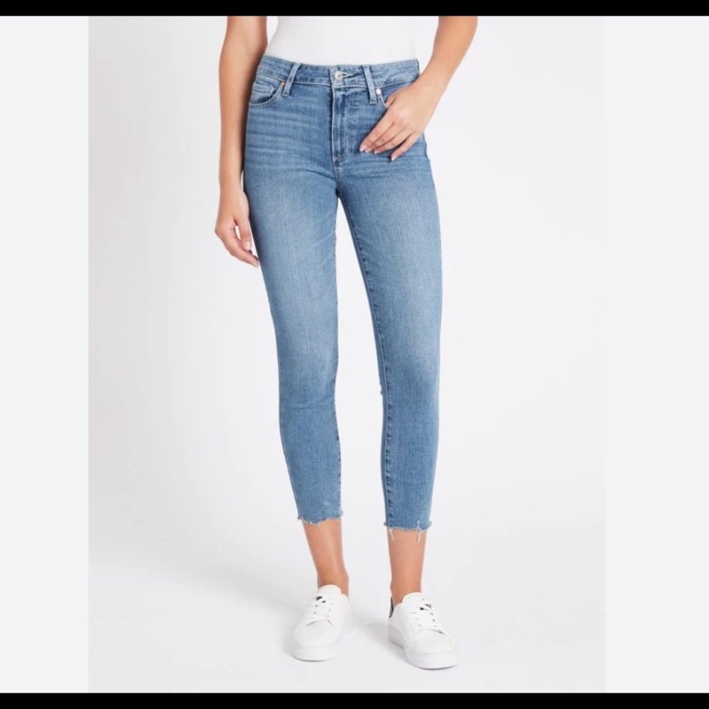 Paige Hoxton Crop Jukebox Distressed & Ragged Hem